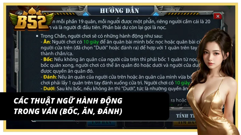 Các thuật ngữ và hành động mà người chơi cần phải biết khi chơi Chắn