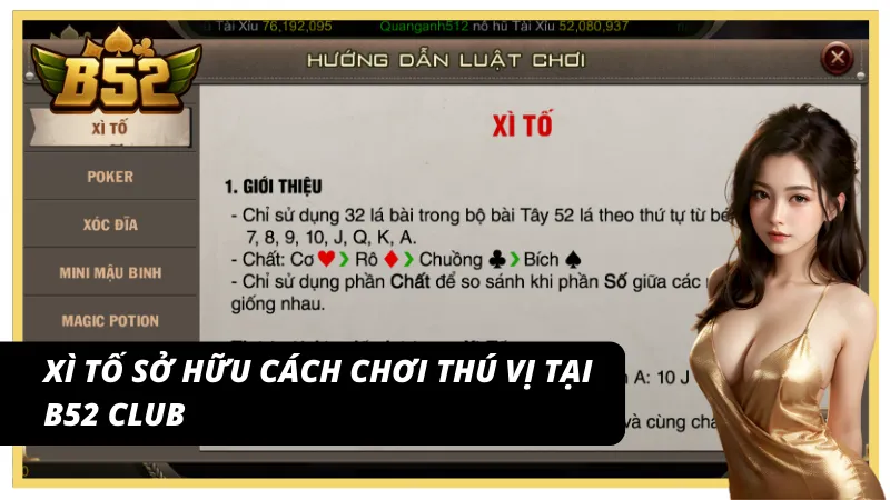 Trải nghiệm xì tố online hấp dẫn tại cổng game B52Club