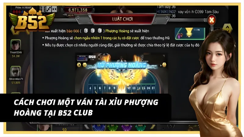 Hướng dẫn chơi Sicbo phượng hoàng tại B52Club