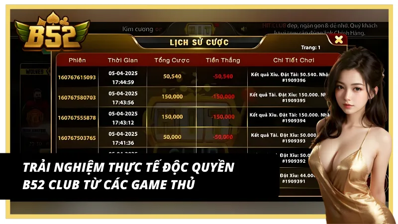 Trải nghiệm thực từ người chơi tài xỉu trực tuyến B52Club