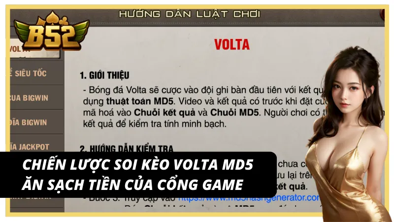 Học hỏi bí quyết soi kèo Volta MD5 B52Club ăn thưởng cao 