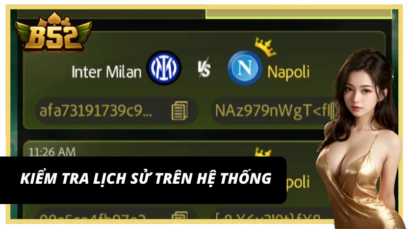 Tính năng kiểm tra lịch sử thao tác trong trò chơi thể thao mini 